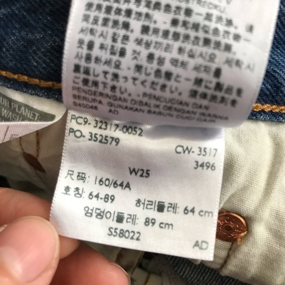 Levi’s 501 denim jean cutoff shorts size 25 - Picture 11 of 11